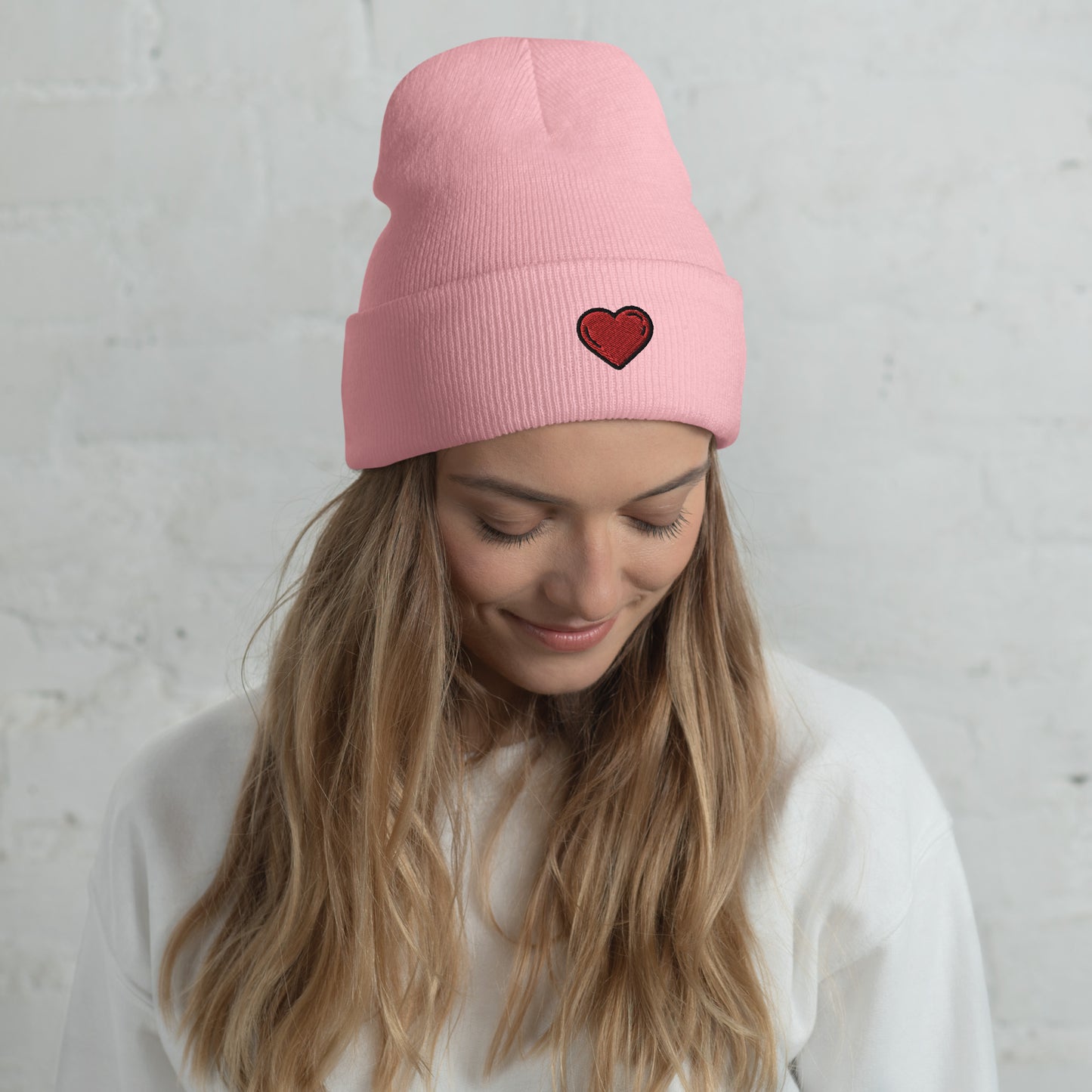 Heart Cuffed Beanie
