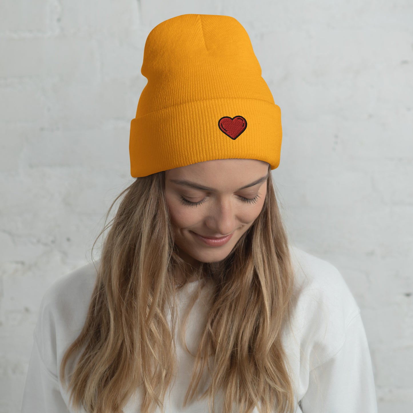 Heart Cuffed Beanie