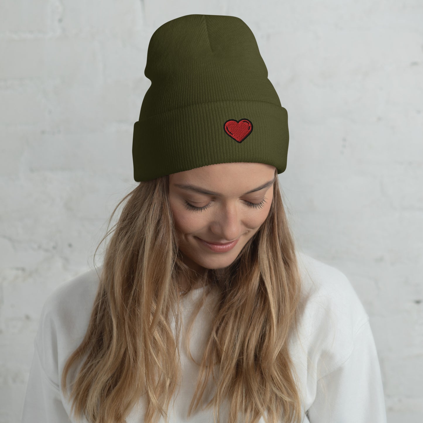 Heart Cuffed Beanie