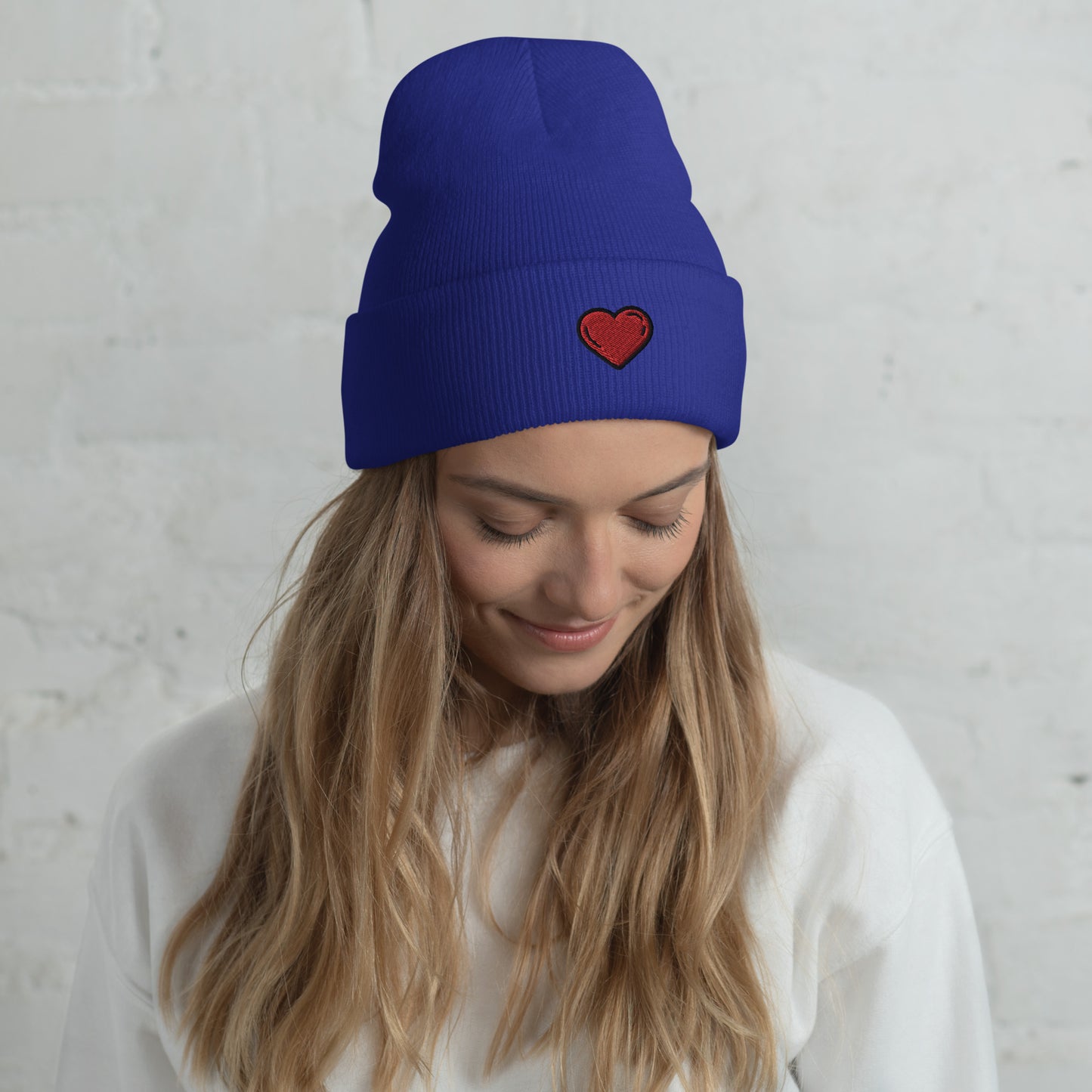 Heart Cuffed Beanie