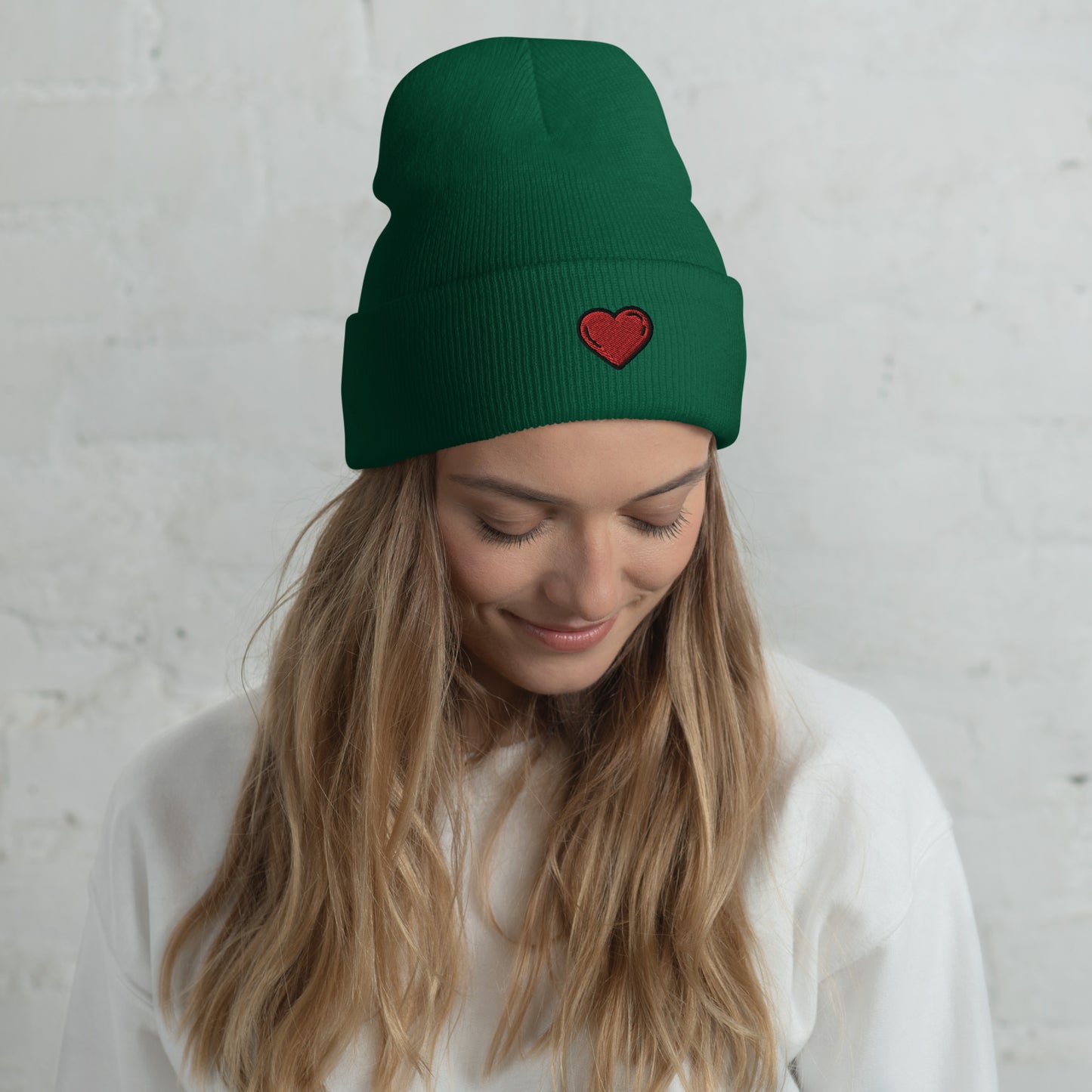 Heart Cuffed Beanie