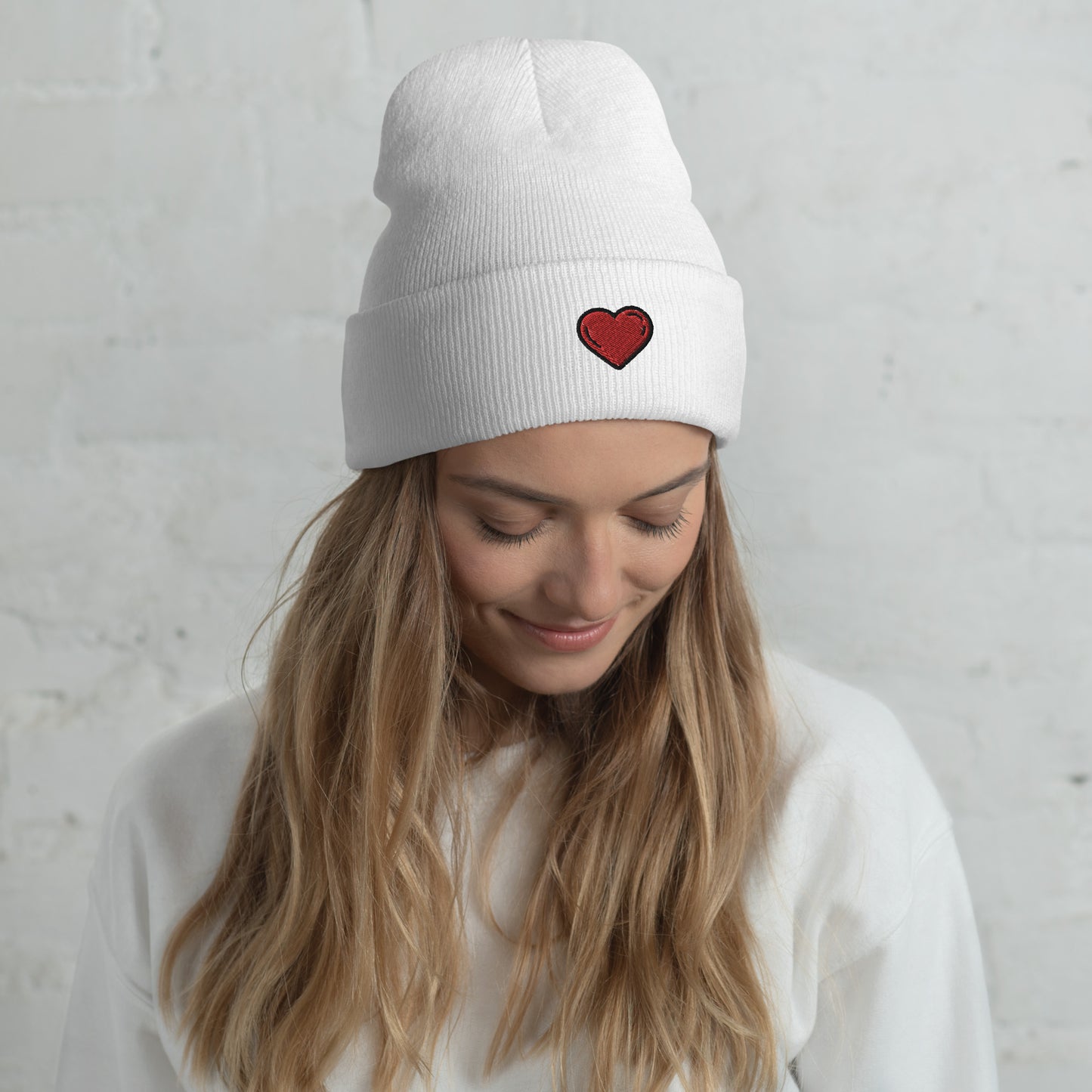 Heart Cuffed Beanie