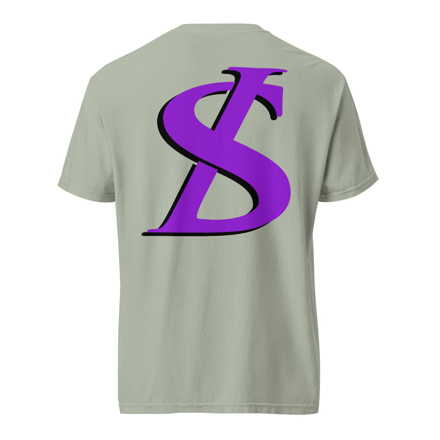 Short-Sleeved Cotton Purple Logo T-Shirt