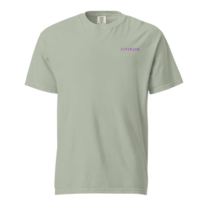 Short-Sleeved Cotton Purple Logo T-Shirt