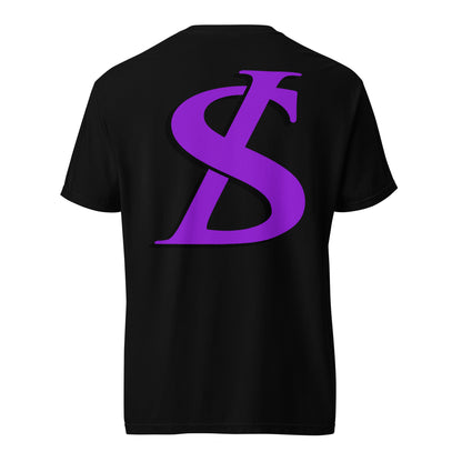 Short-Sleeved Cotton Purple Logo T-Shirt