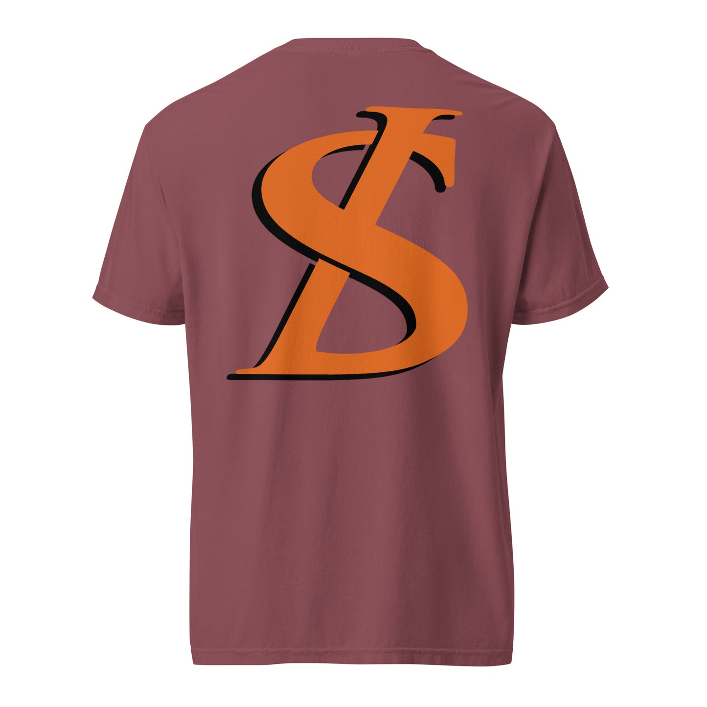 Short-Sleeved Cotton Orange Logo T-Shirt