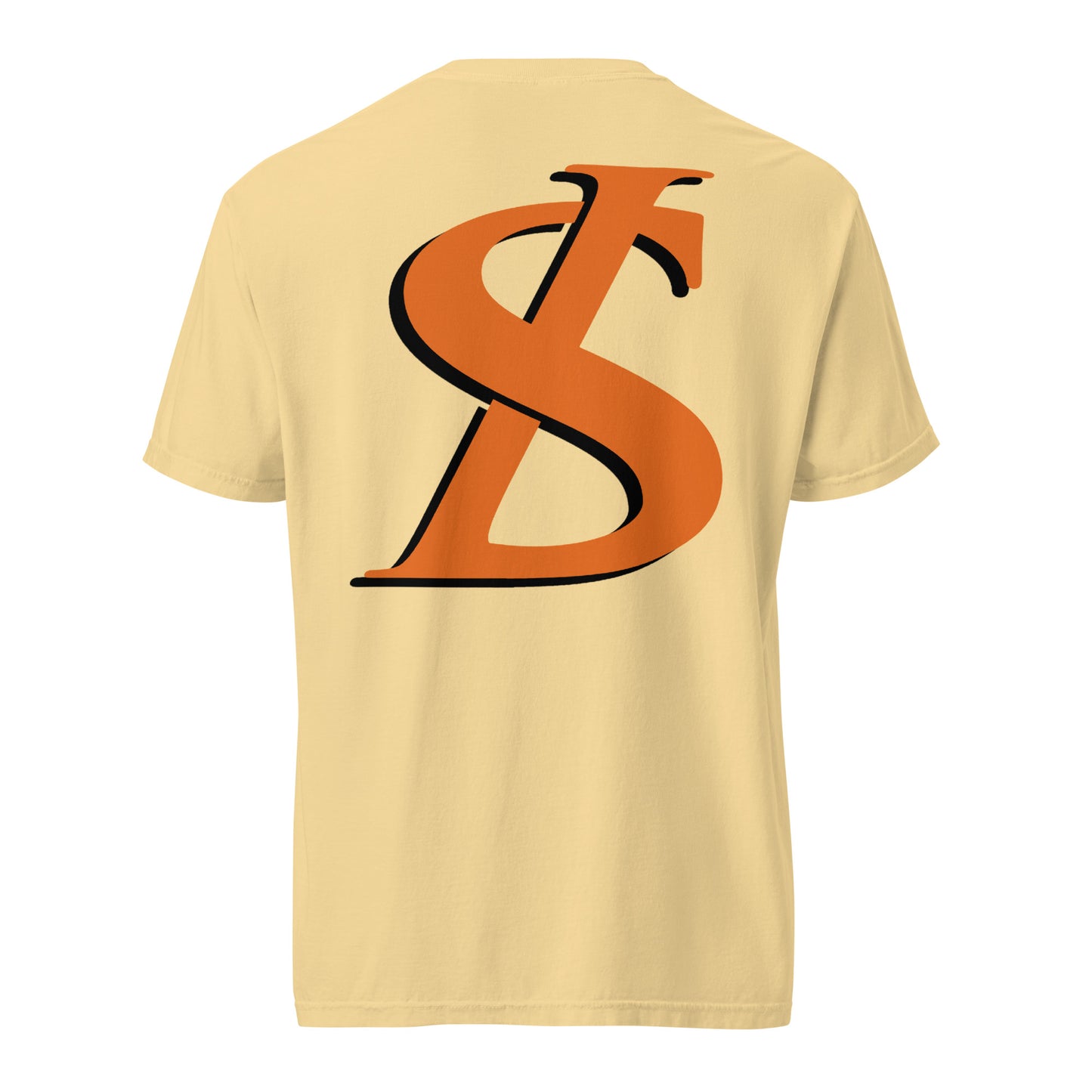 Short-Sleeved Cotton Orange Logo T-Shirt