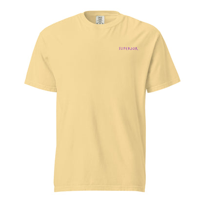 Short-Sleeved Cotton Purple Logo T-Shirt