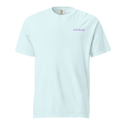 Short-Sleeved Cotton Purple Logo T-Shirt