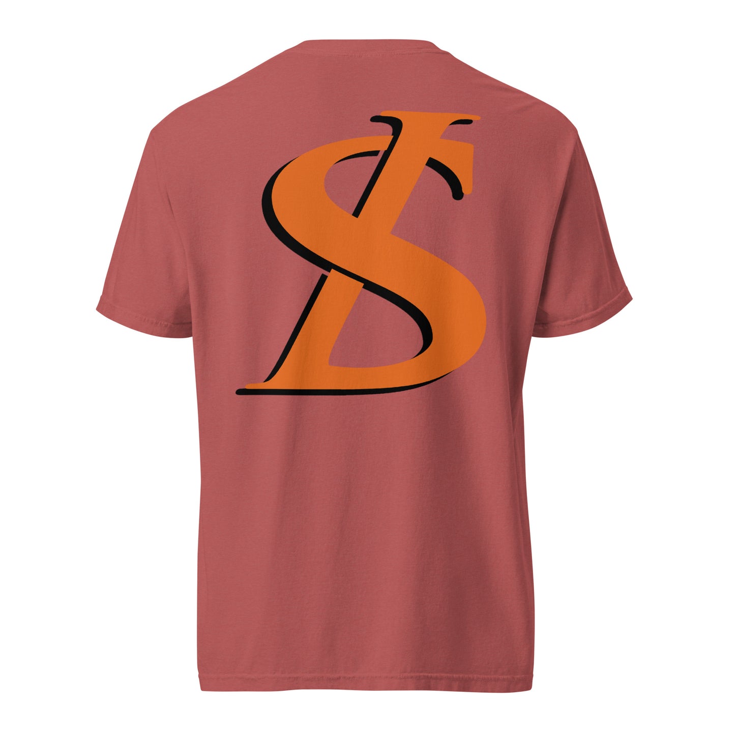 Short-Sleeved Cotton Orange Logo T-Shirt