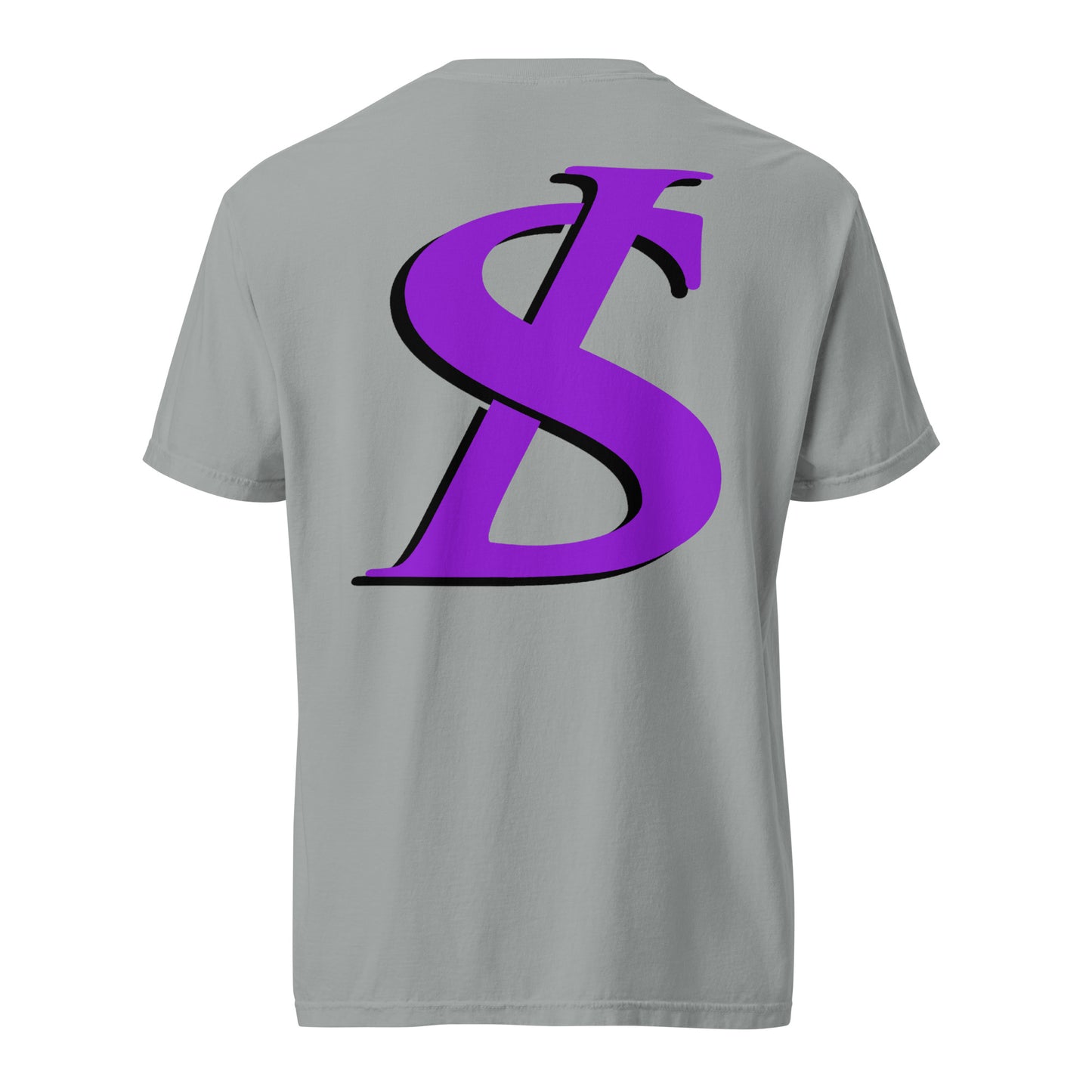 Short-Sleeved Cotton Purple Logo T-Shirt