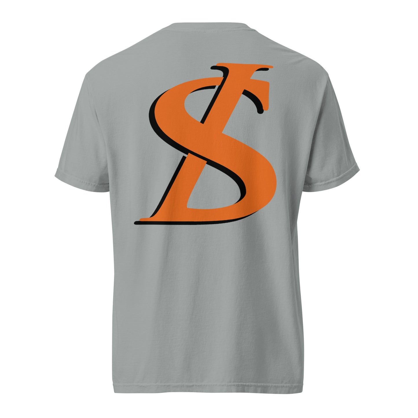 Short-Sleeved Cotton Orange Logo T-Shirt