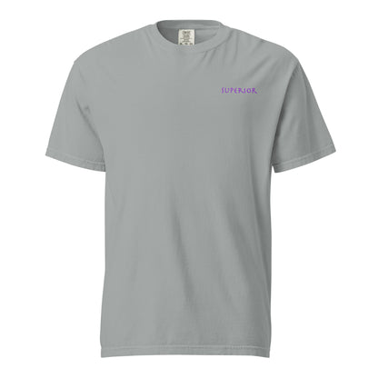 Short-Sleeved Cotton Purple Logo T-Shirt