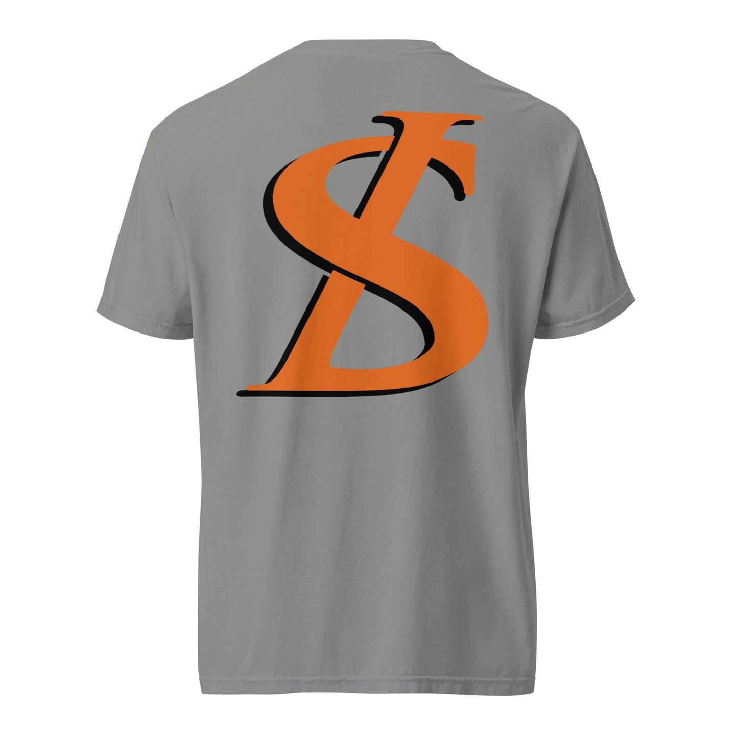 Short-Sleeved Cotton Orange Logo T-Shirt