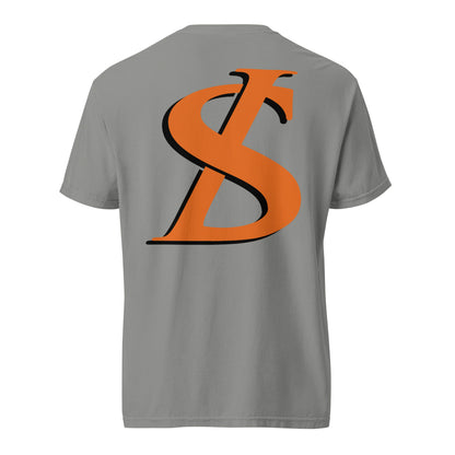 Short-Sleeved Cotton Orange Logo T-Shirt