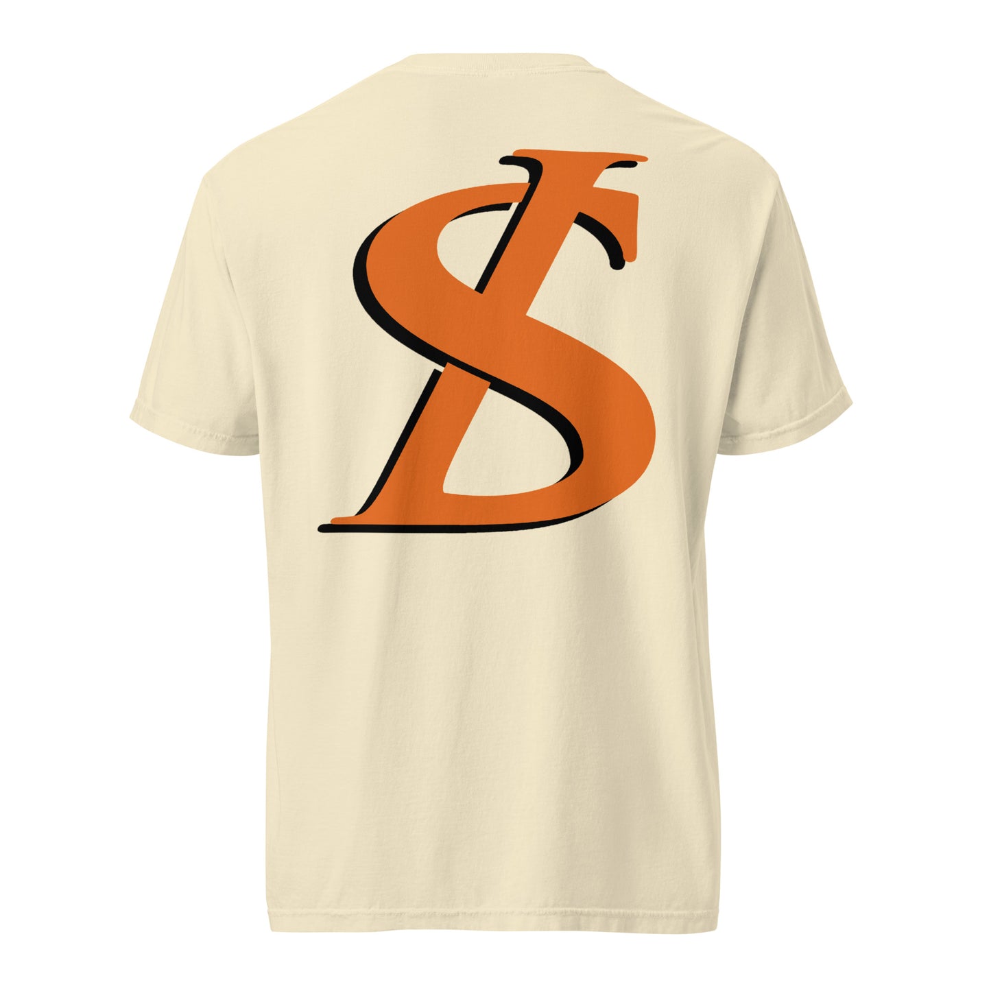 Short-Sleeved Cotton Orange Logo T-Shirt