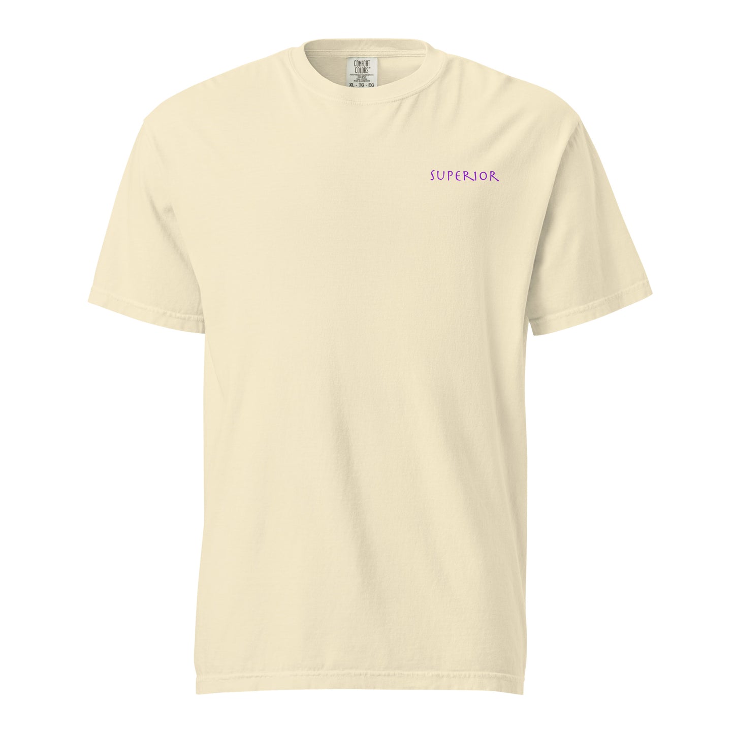 Short-Sleeved Cotton Purple Logo T-Shirt