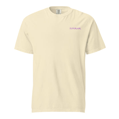 Short-Sleeved Cotton Purple Logo T-Shirt