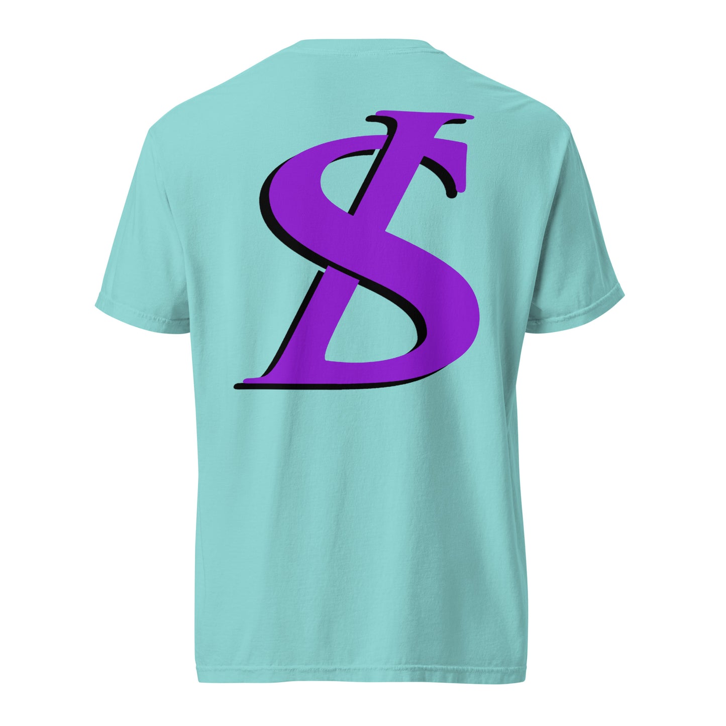 Short-Sleeved Cotton Purple Logo T-Shirt