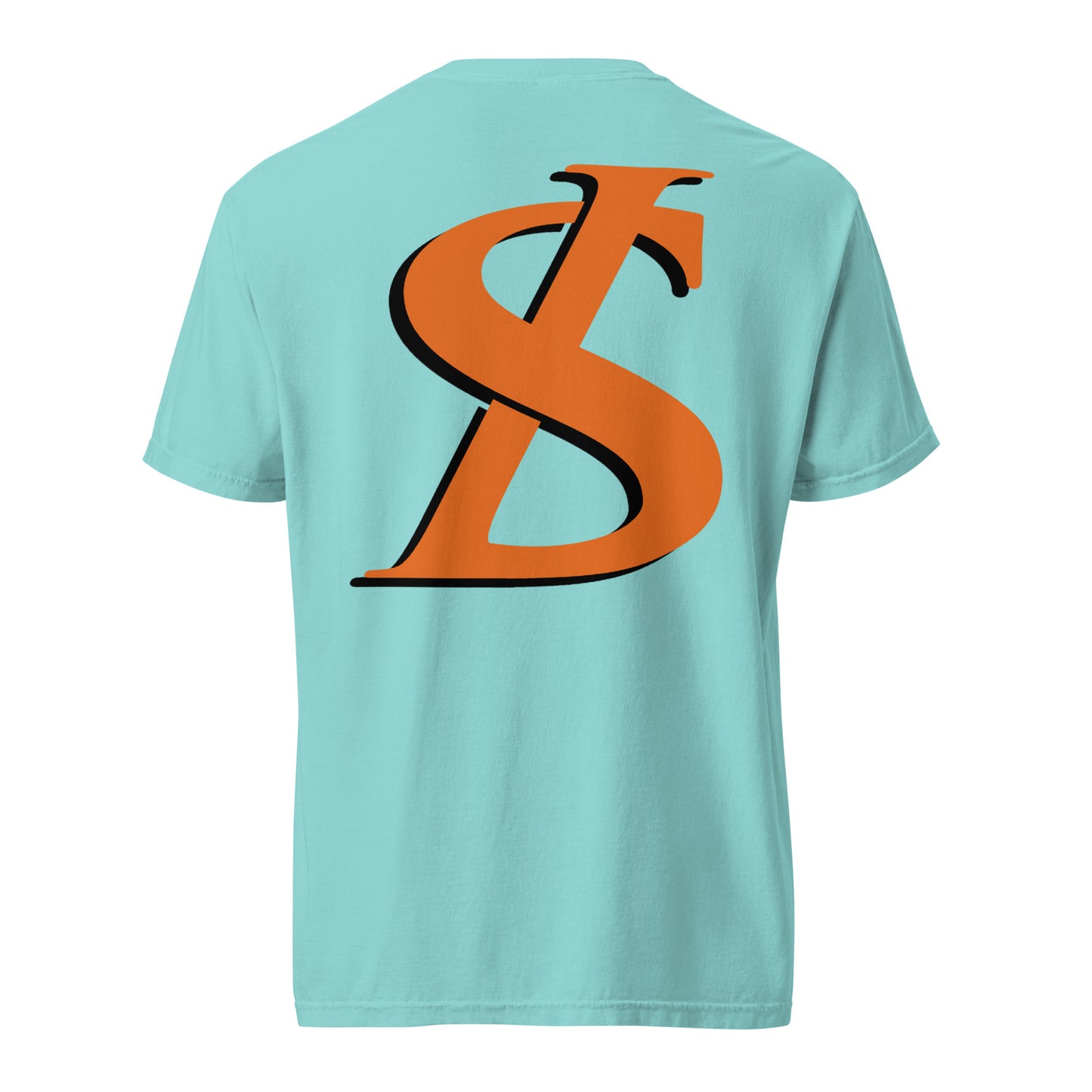 Short-Sleeved Cotton Orange Logo T-Shirt