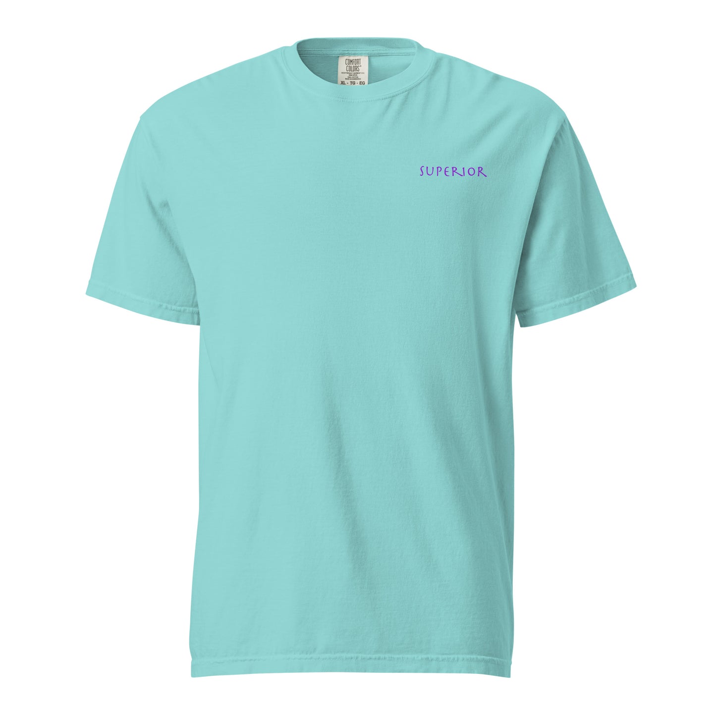 Short-Sleeved Cotton Purple Logo T-Shirt