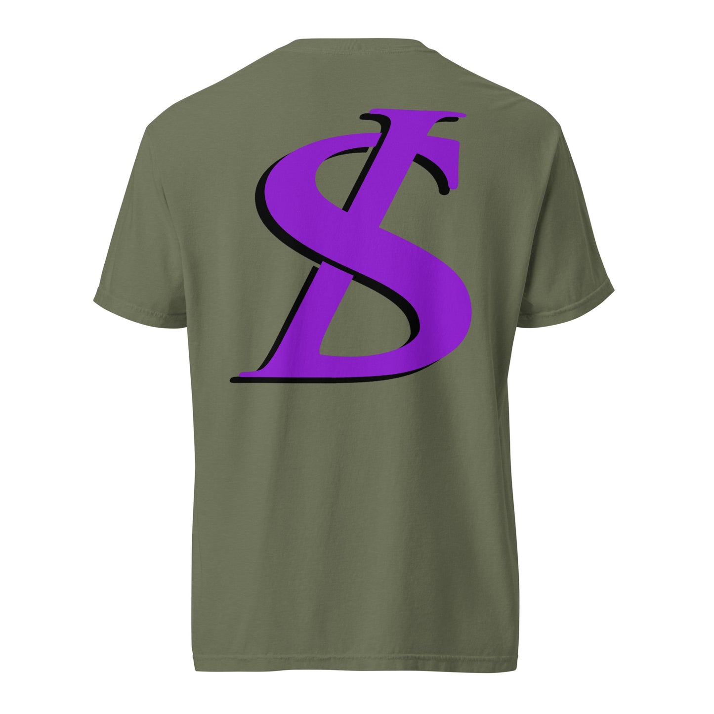 Short-Sleeved Cotton Purple Logo T-Shirt