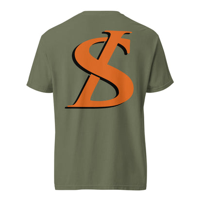 Short-Sleeved Cotton Orange Logo T-Shirt