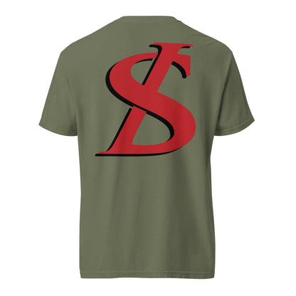 Short-Sleeved Cotton Red Logo T-Shirt