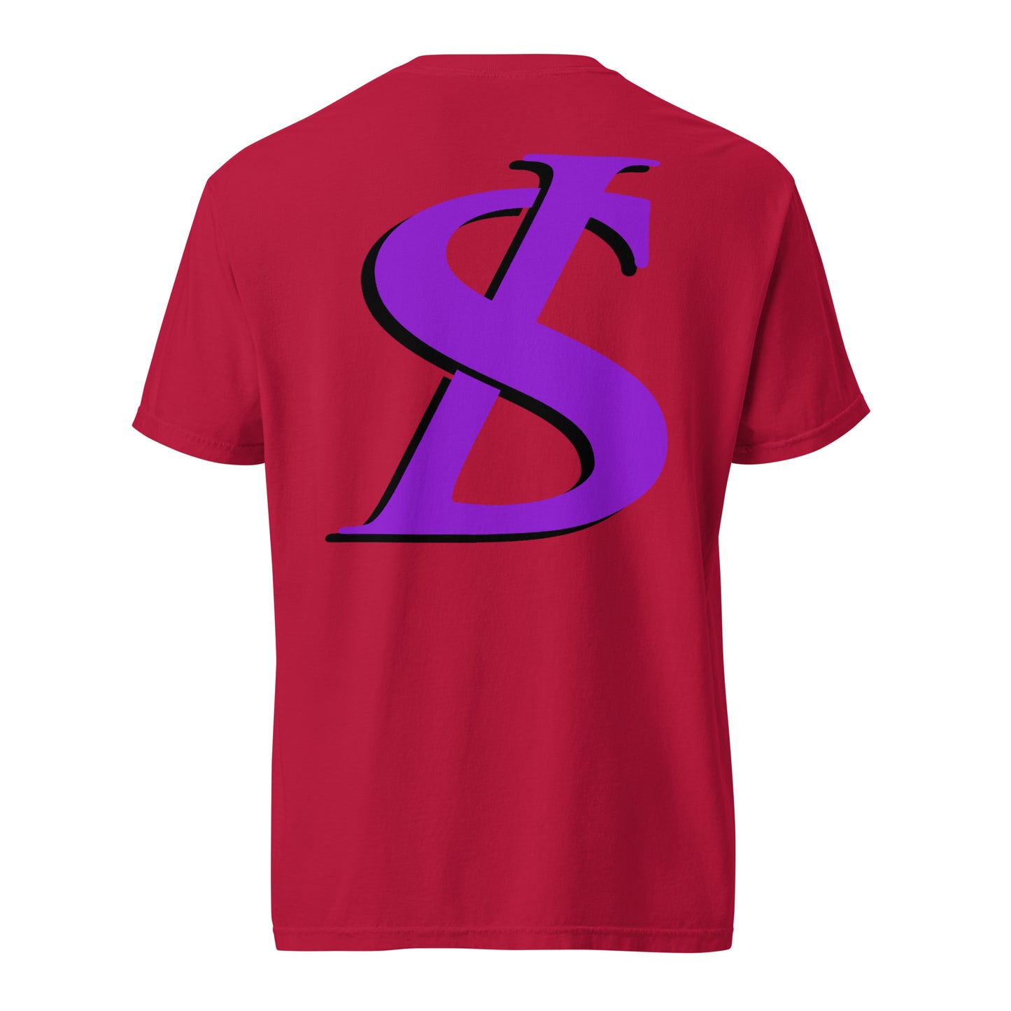 Short-Sleeved Cotton Purple Logo T-Shirt