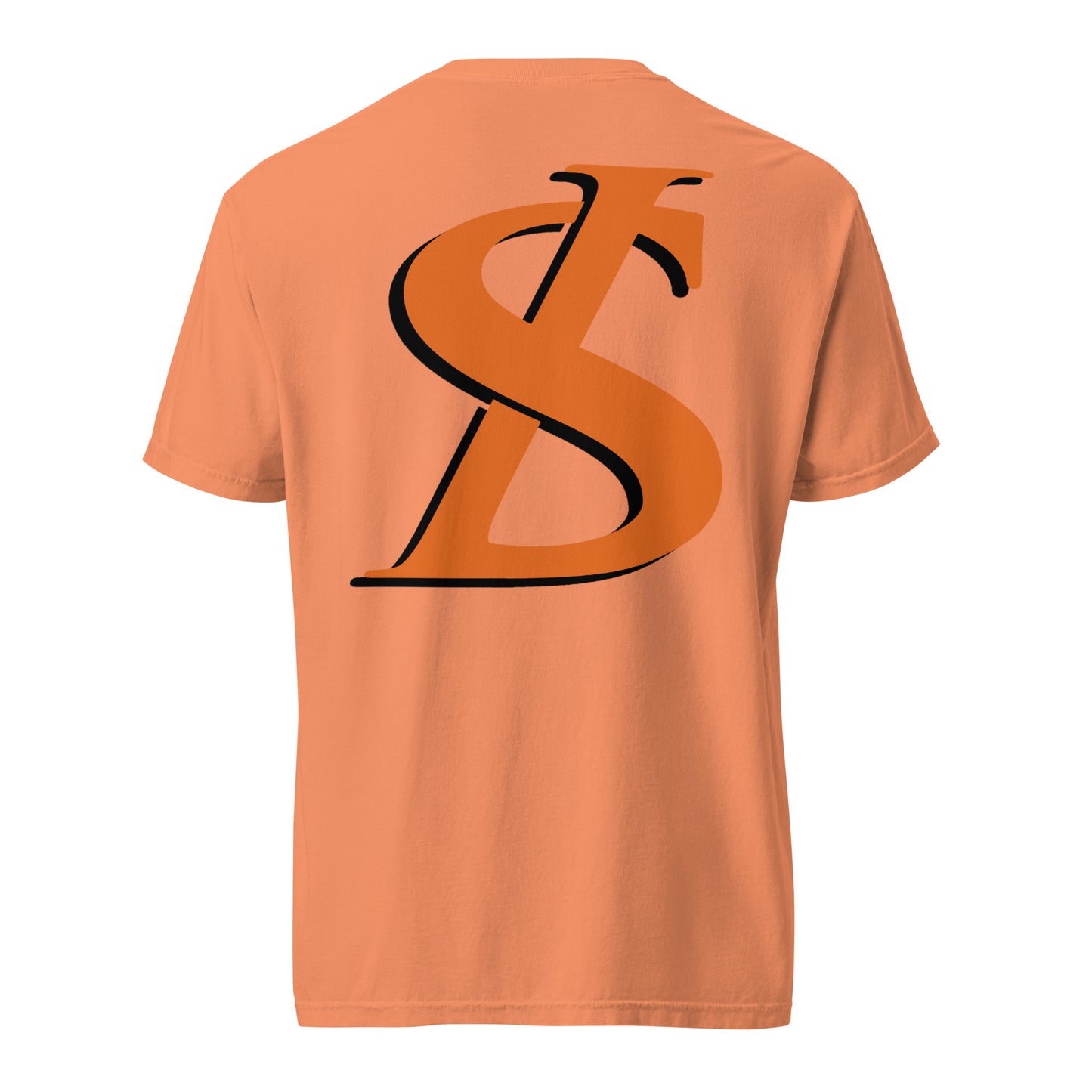 Short-Sleeved Cotton Orange Logo T-Shirt