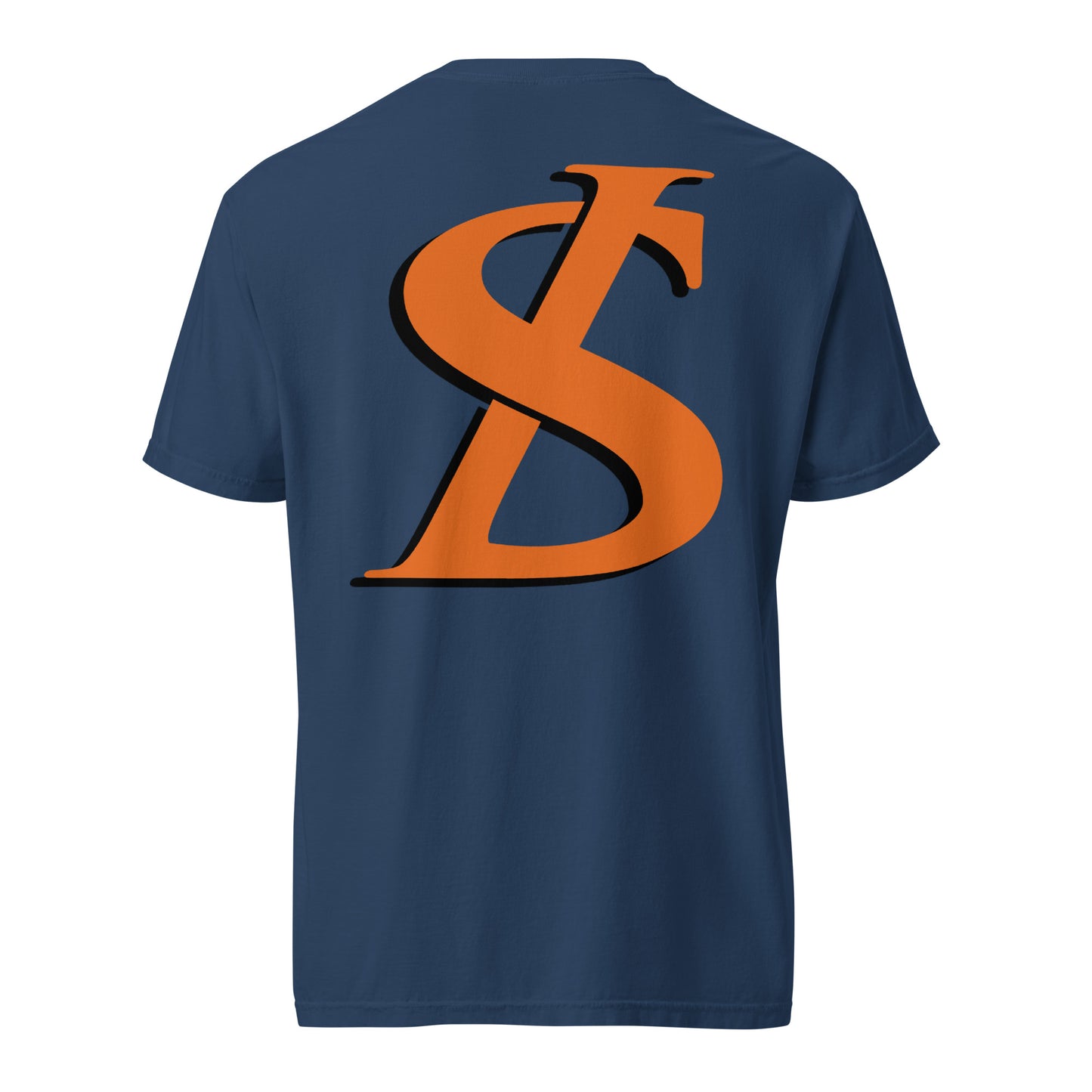 Short-Sleeved Cotton Orange Logo T-Shirt