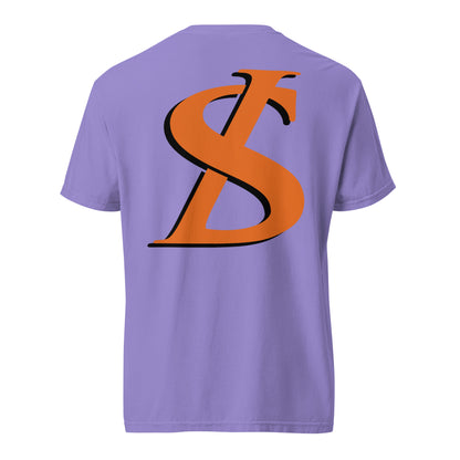 Short-Sleeved Cotton Orange Logo T-Shirt