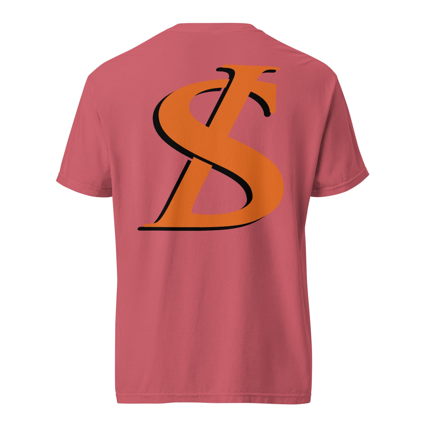 Short-Sleeved Cotton Orange Logo T-Shirt