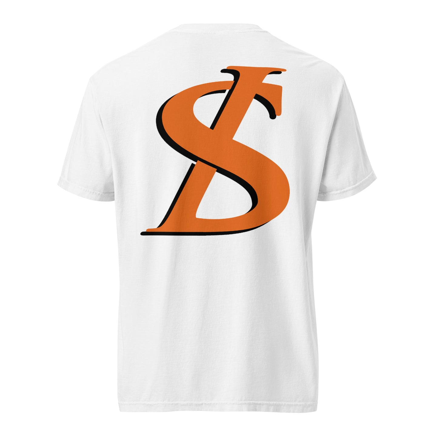 Short-Sleeved Cotton Orange Logo T-Shirt