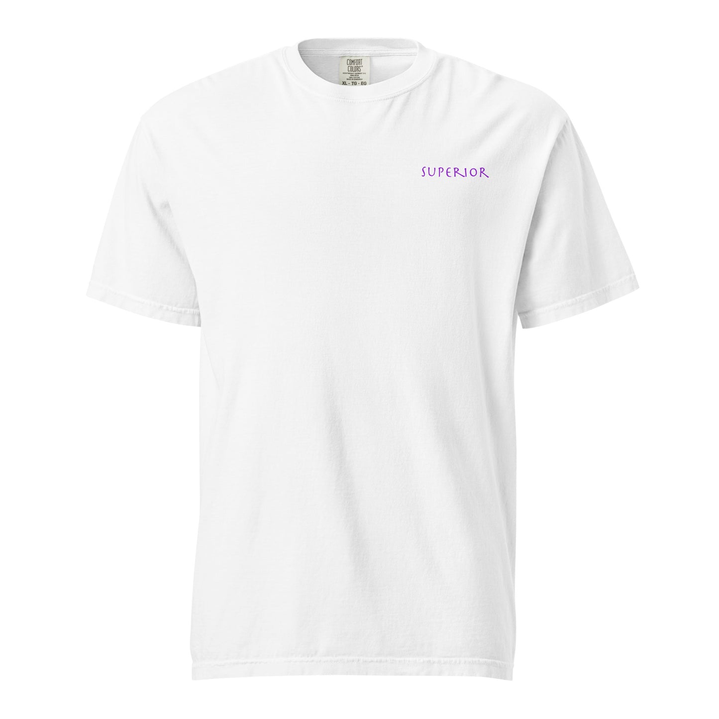 Short-Sleeved Cotton Purple Logo T-Shirt